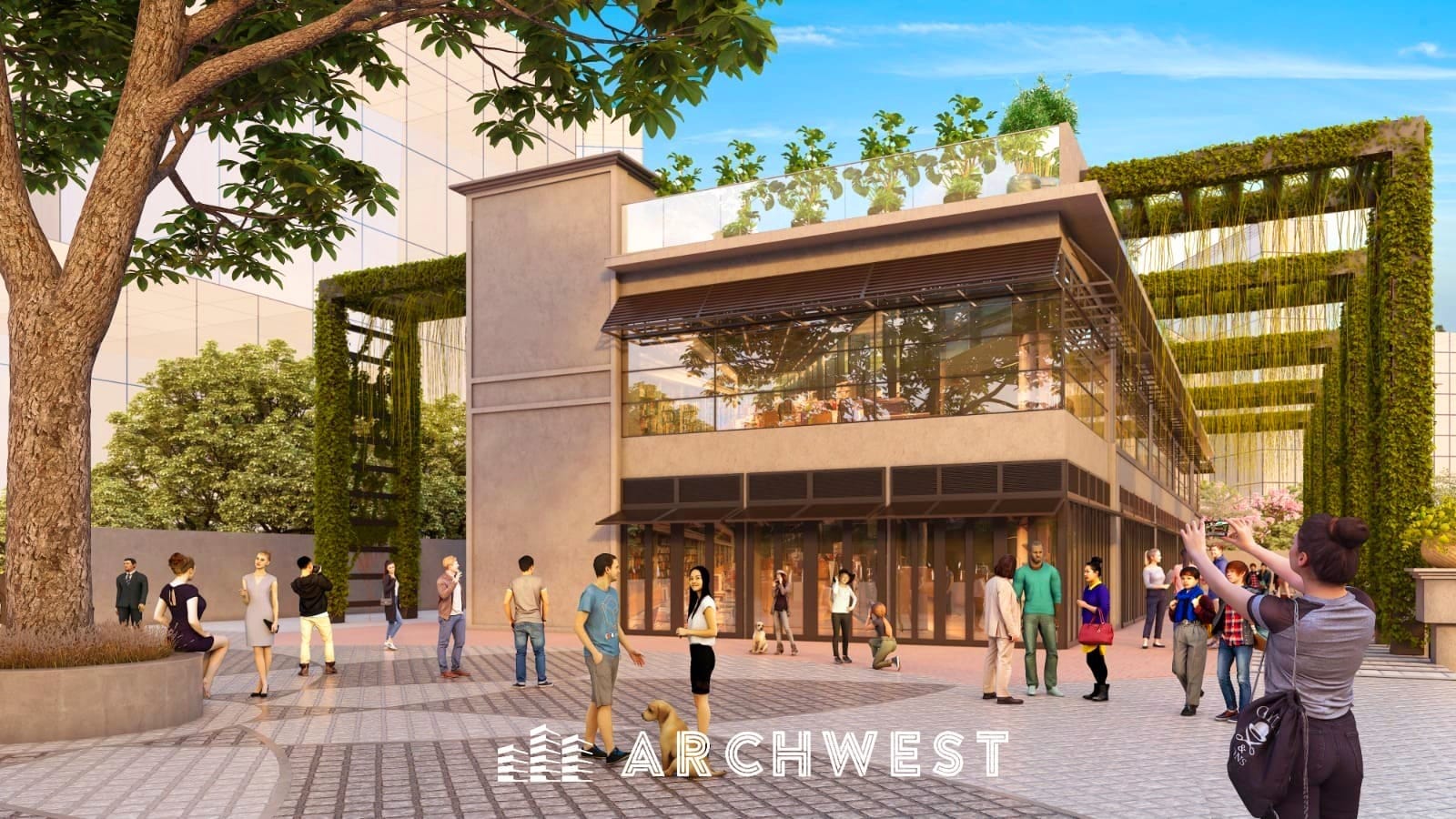 20. 3D Render of a Shopping Gallery, New Delhi, India